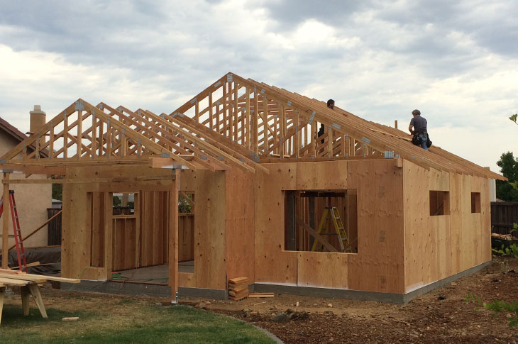 Pool Cabana wood framing