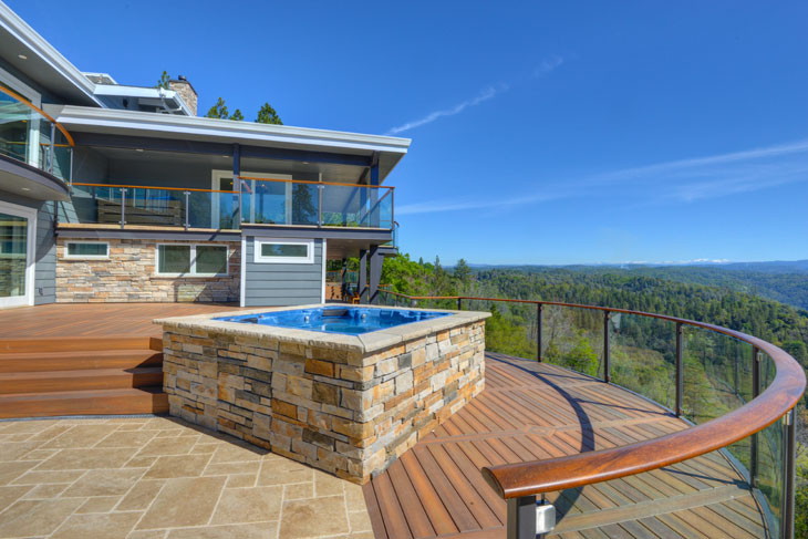 New deck with hot tub